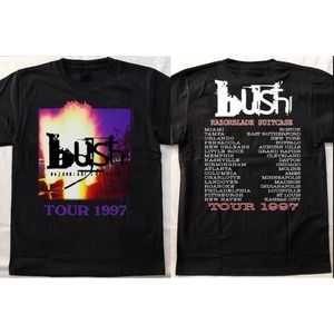Bush Razorblade Suitcase Tour 1997 90s Bush Shirt, Music Concert Shirt 2 Sided